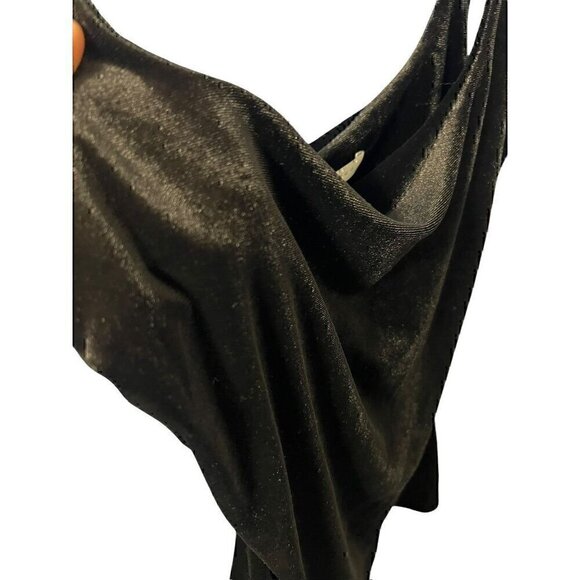 Susana Monaco Women Round Neck, Sleeveless PullOver, Black Velvet Tank Top, SM/M - Picture 5 of 5